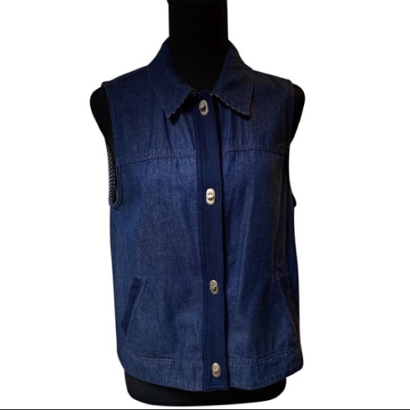 Susan Bristol Jackets & Blazers - 100% Cotton Denim Vest